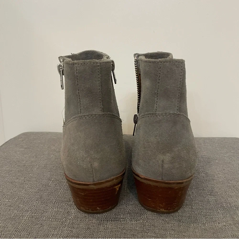 COACH Dani Suede Ankle Boot Western Style - Gray Size 8.5 - Picture 7 of 13